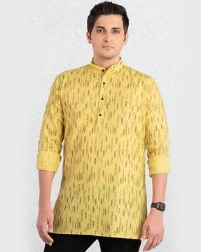 block printed short kurta