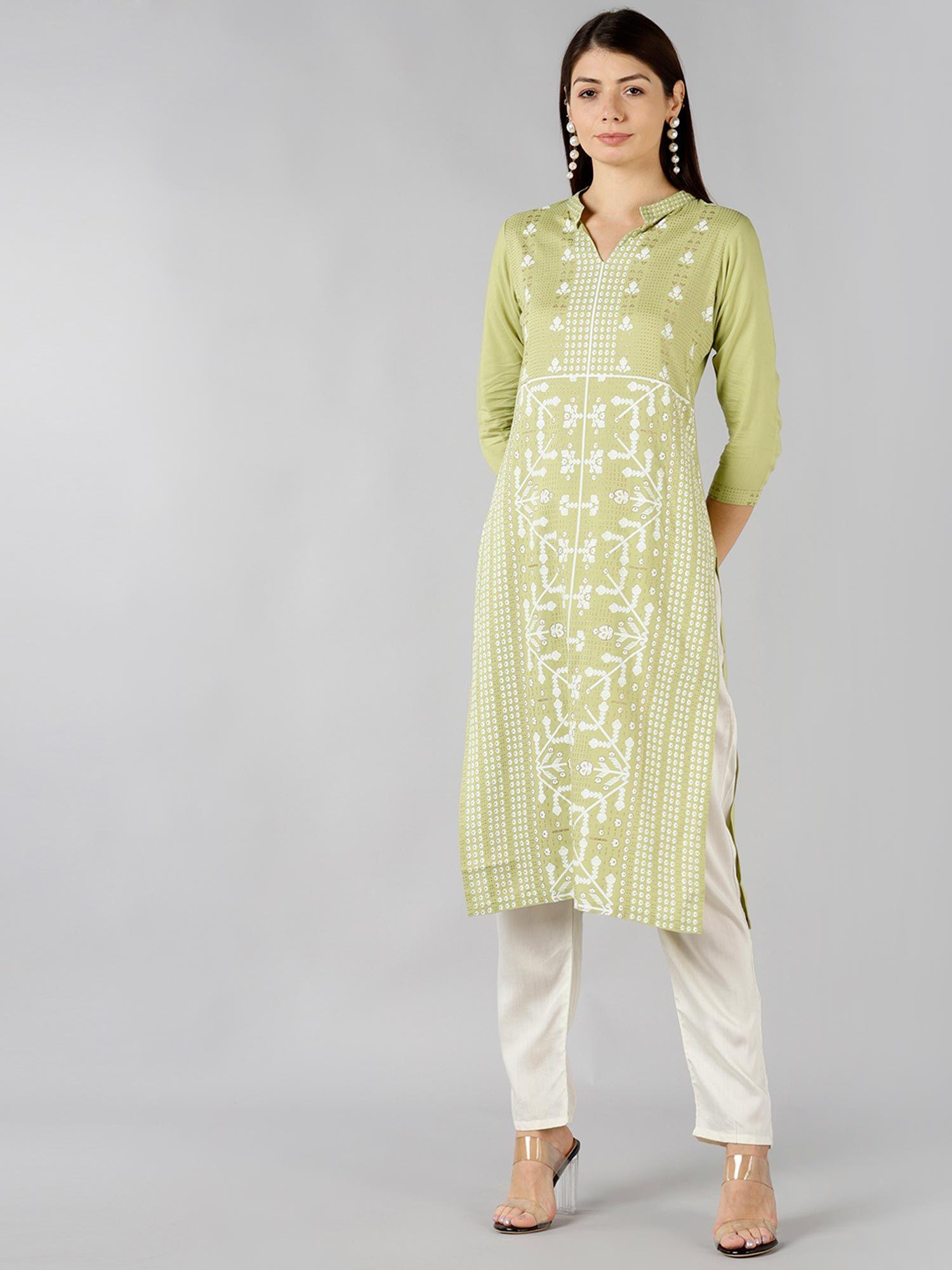 block printed womens kurti