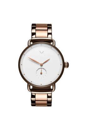 bloom white dial stainless steel analog watch for women - d-fr01-tirgw