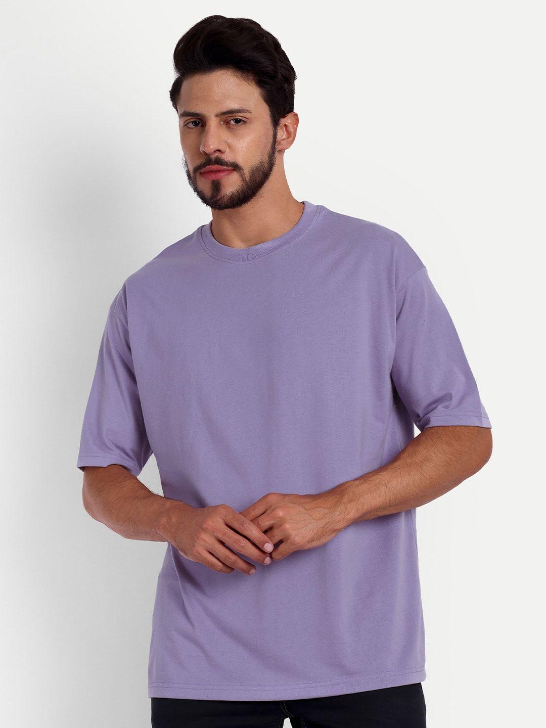 bloopers store men lavender raw edge loose t-shirt