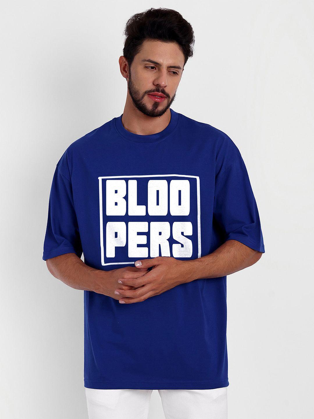 bloopers store typography printed cotton oversized fit t-shirt