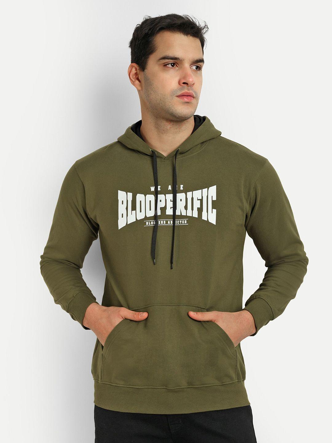 bloopers store typography printed hooded cotton pullover sweatshirt