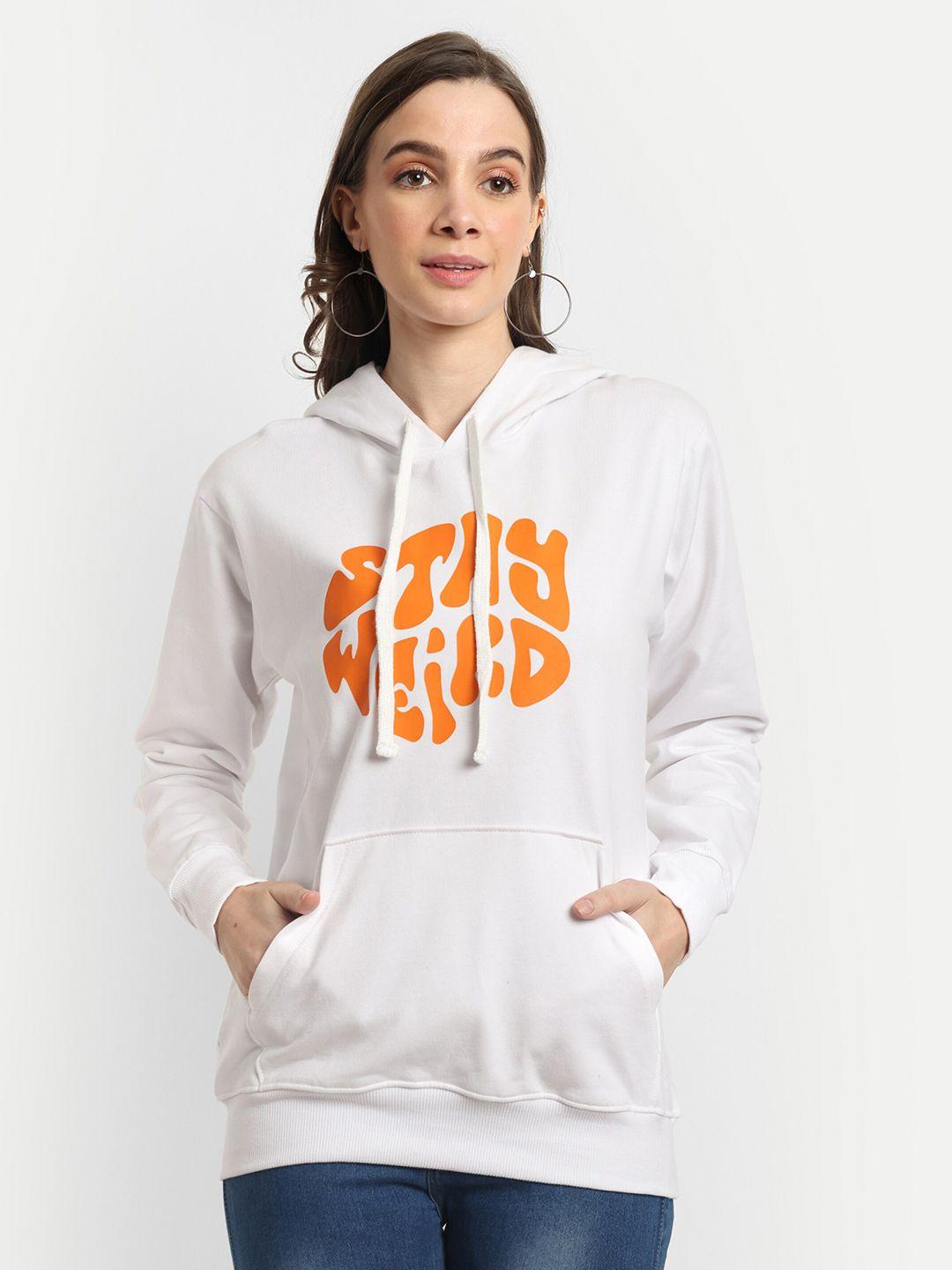 bloopers store typography printed hooded cotton sweatshirt