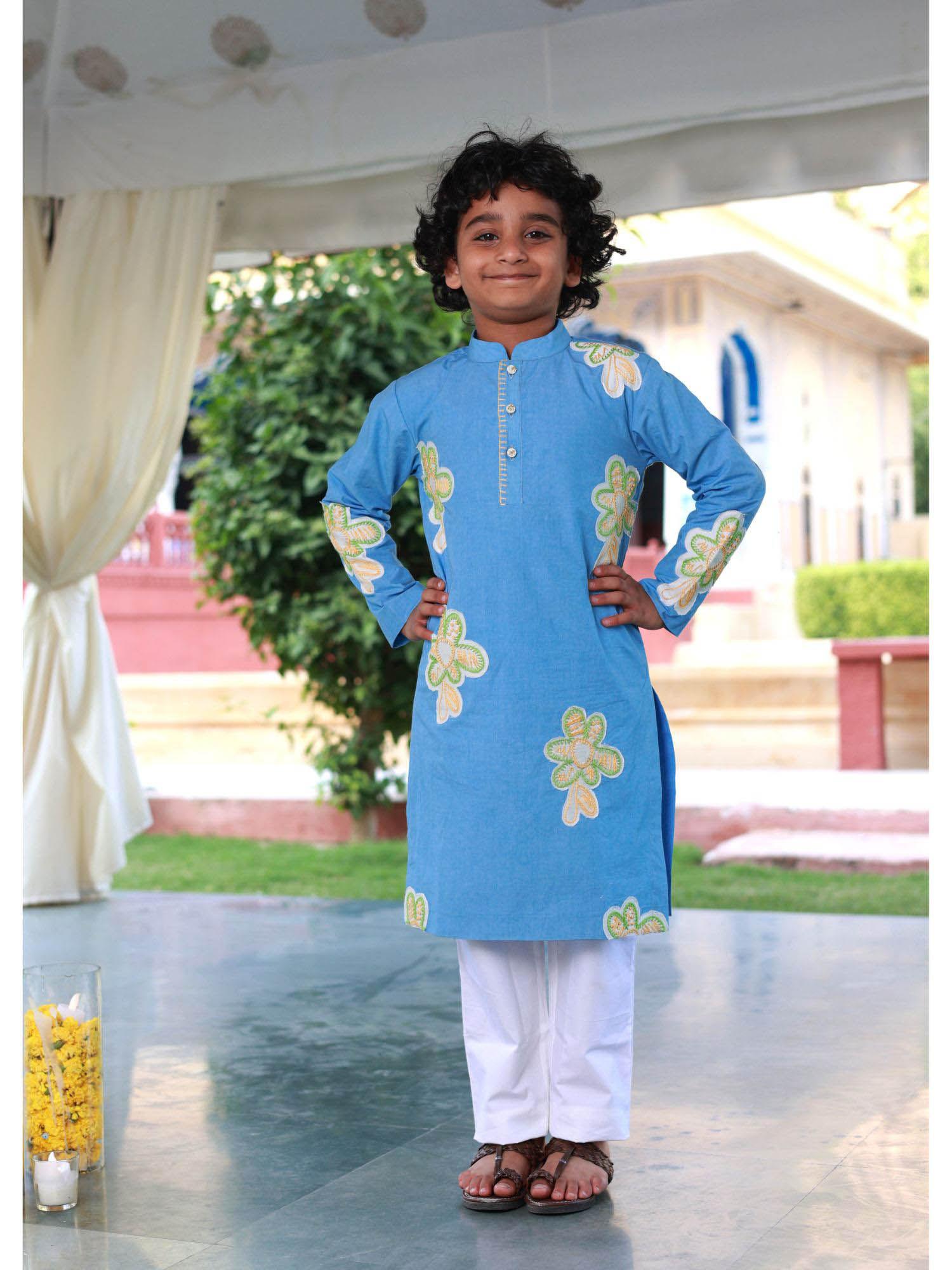 blossom and light kurta and pyjama (set of 2)