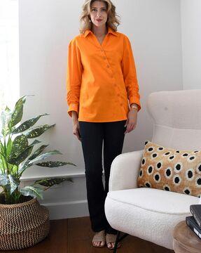 blouse top with stylish front buttons