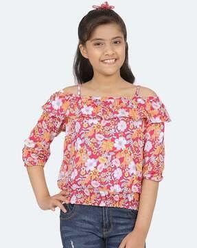 blouson top with adjustable shoulder straps