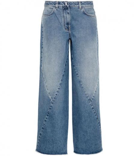 blue  wide leg denim jeans