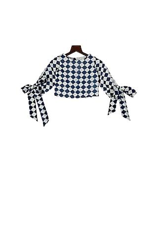 blue checkered top for girls