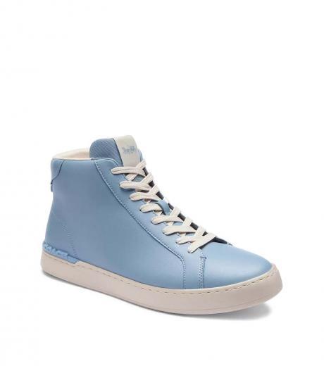 blue clip high top sneakers