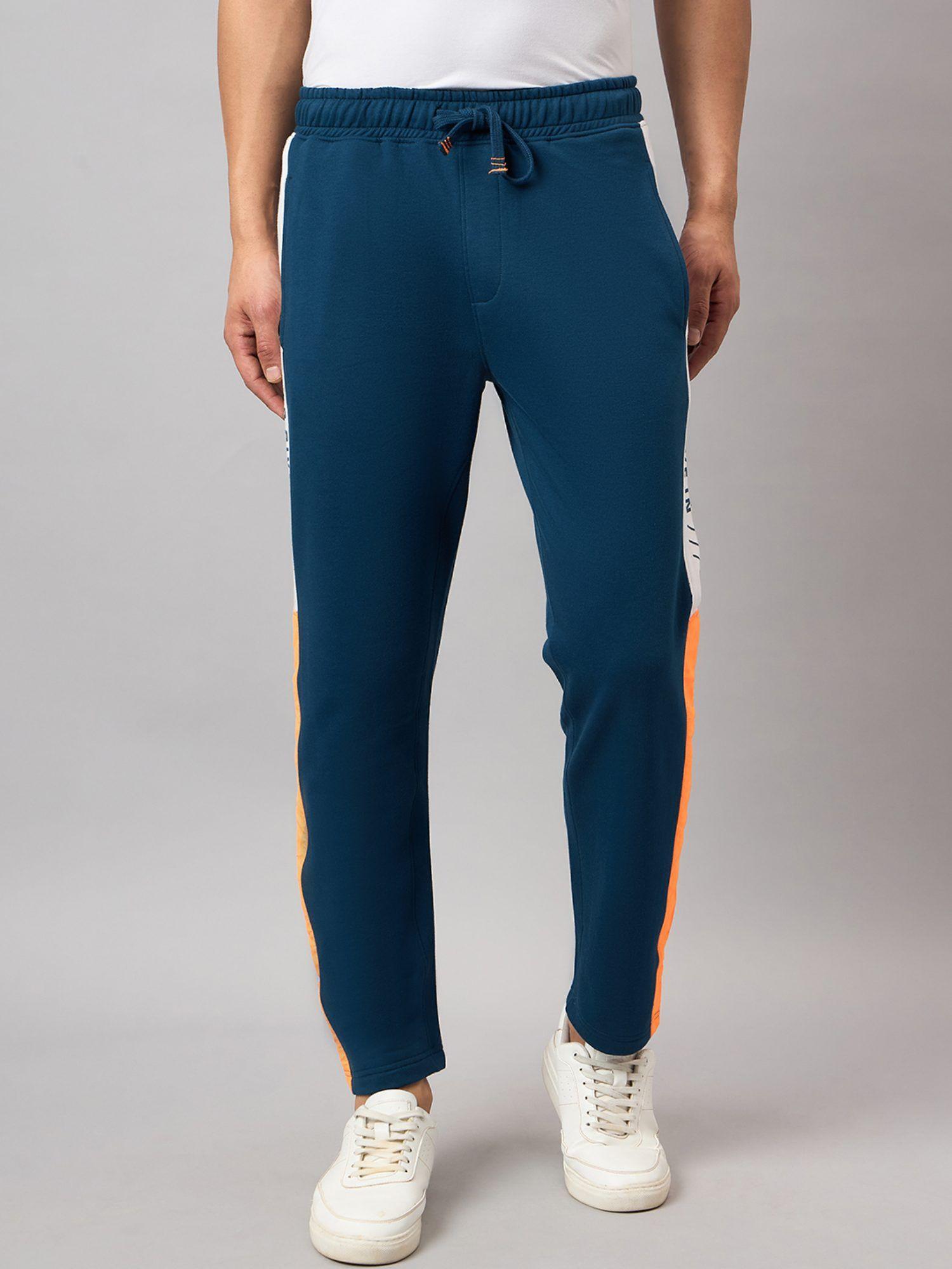 blue colorblocked track pant