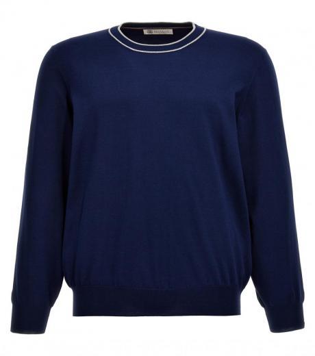blue cotton sweater