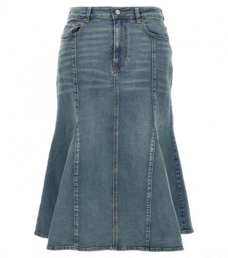 blue denim skirt
