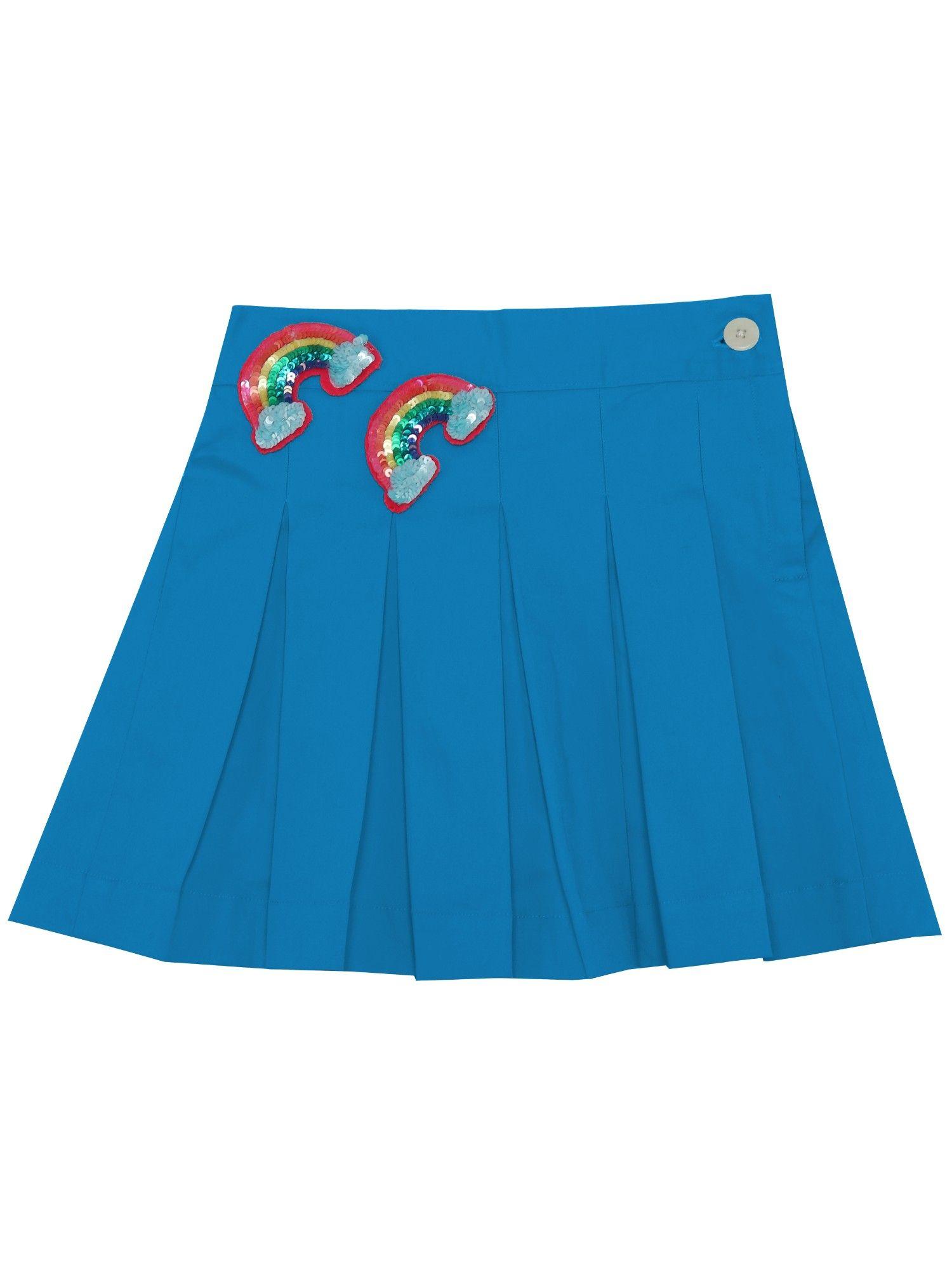 blue embellished alice skirt