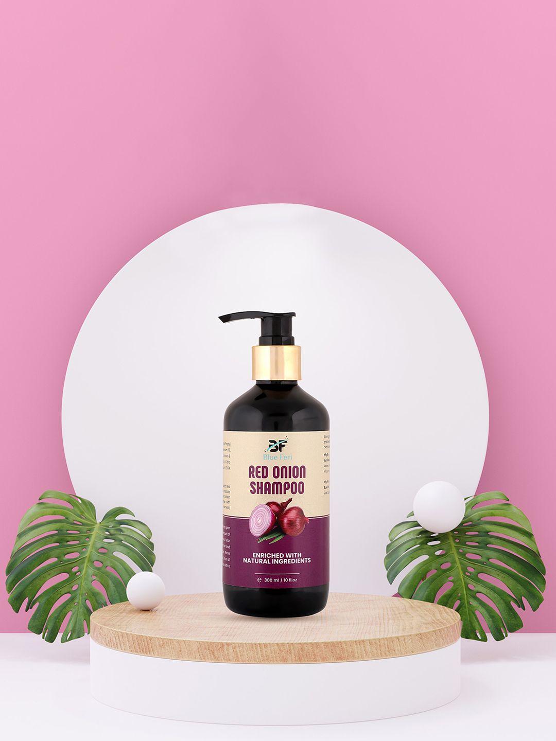 blue feri red onion shampoo for anti hair fall & hair growth 300 ml