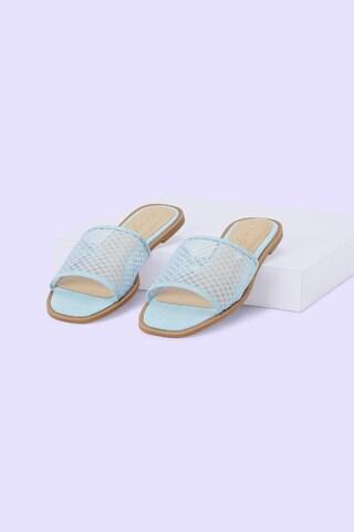 blue flat sandals
