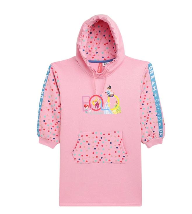 blue giraffe kids light pink fashion printed regular fit dress