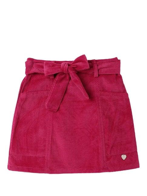 blue-giraffe-kids-magenta-solid-skirt