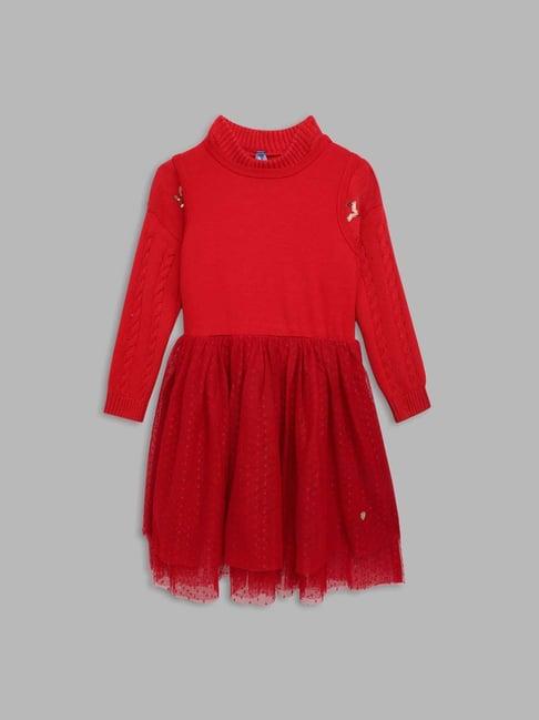 blue-giraffe-kids-red-cotton-embellished-full-sleeves-sweater-set