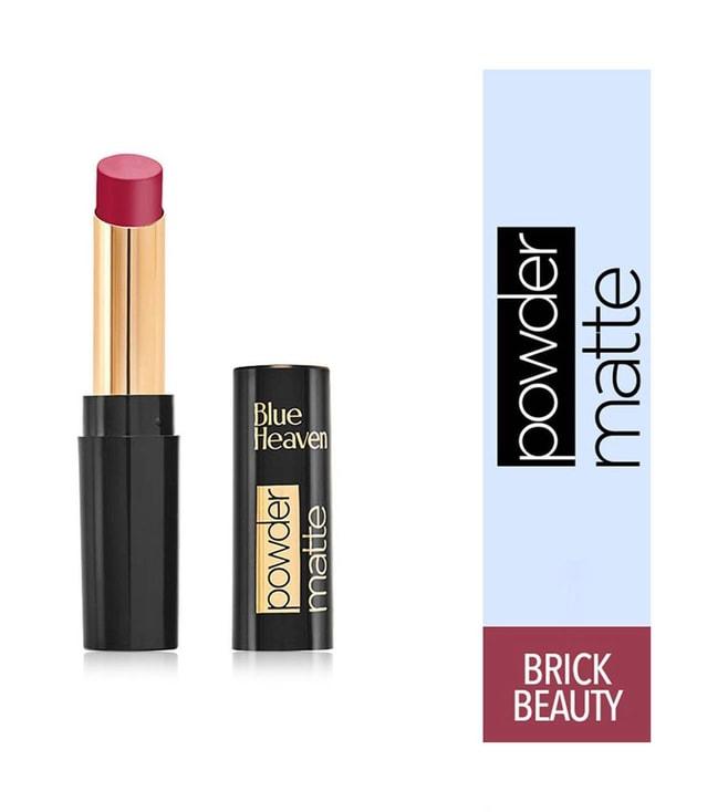 blue heaven powder matte lipstick brick beauty - 3.5 gm