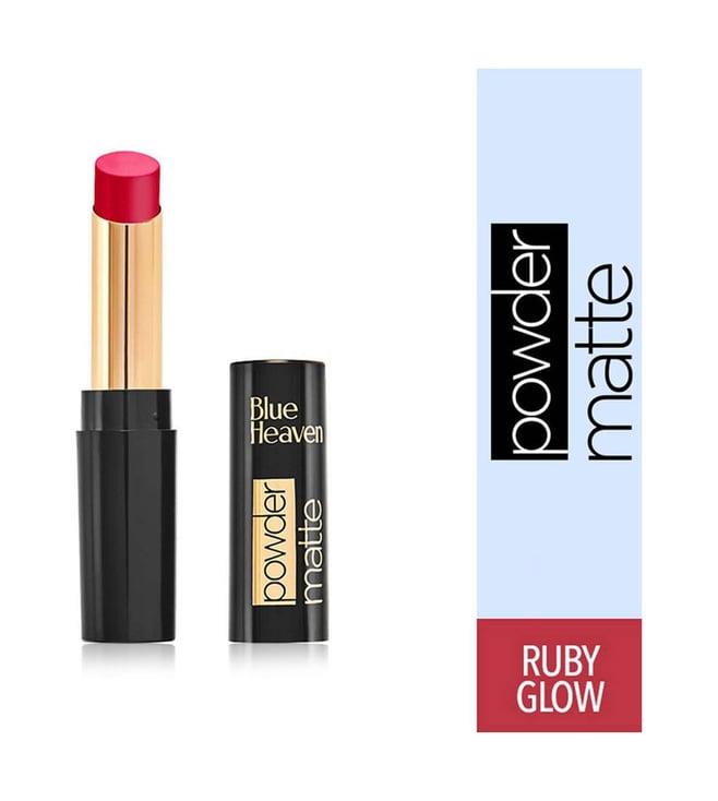 blue heaven powder matte lipstick ruby glow - 3.5 gm