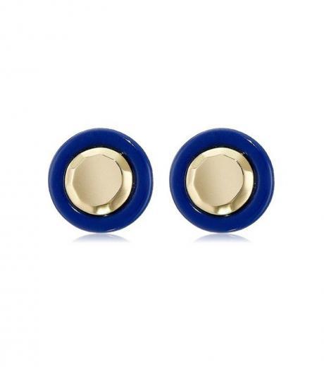 blue kandi circle stud earrings
