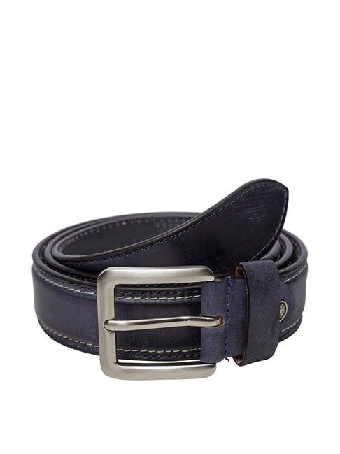 blue leather waist belt for men