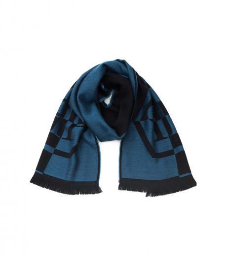 blue logo signature scarf