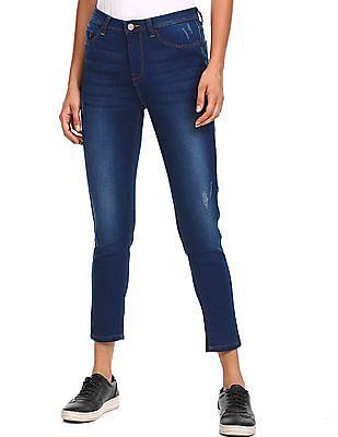 blue mid rise betty slim fit jeggings