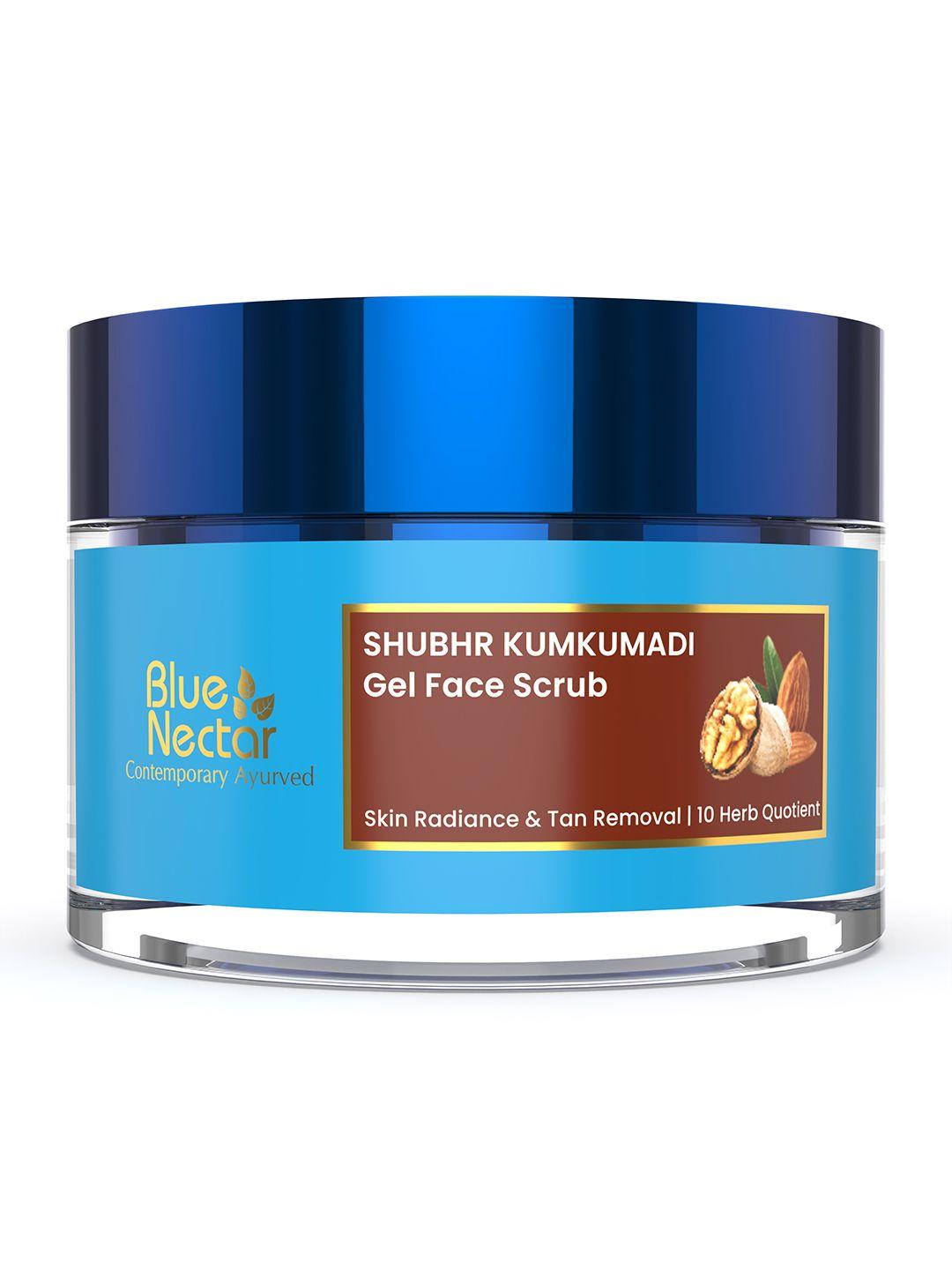 blue nectar almond oil and walnut tan removal gel face scrub 50g