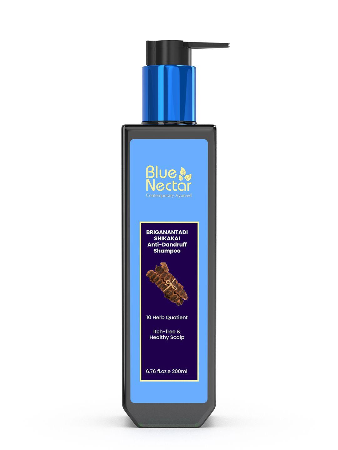 blue nectar anti dandruff shampoo with bhringraj & shikakai - 200ml