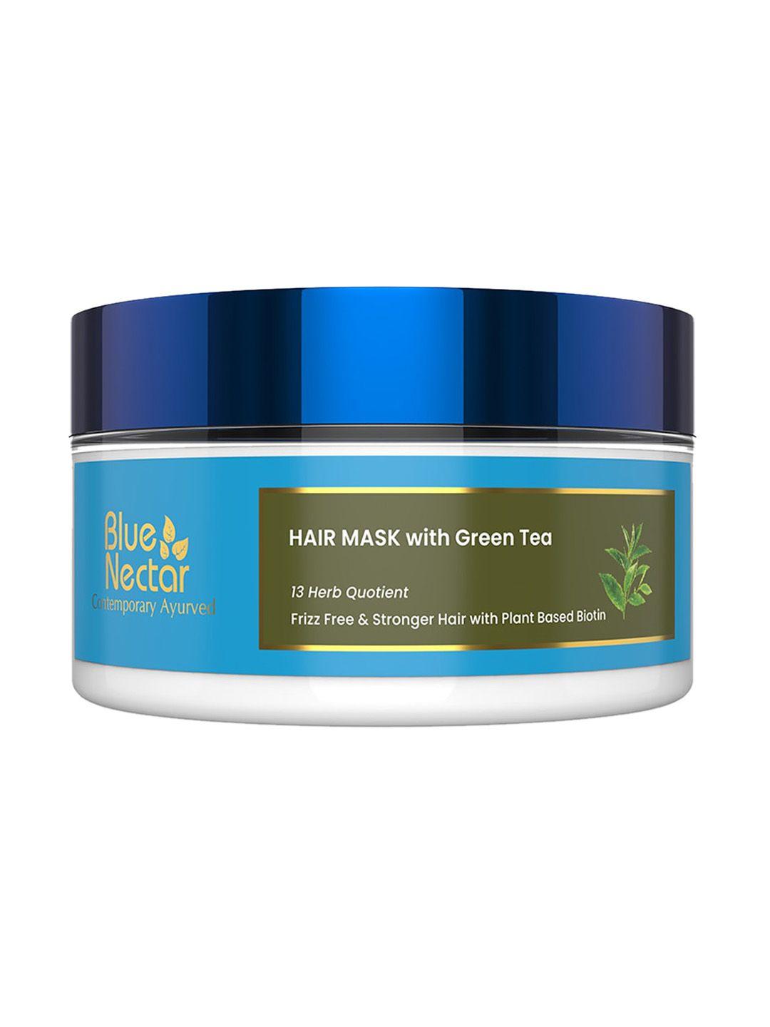 blue nectar green tea hair mask for dry & frizzy hair - 200g