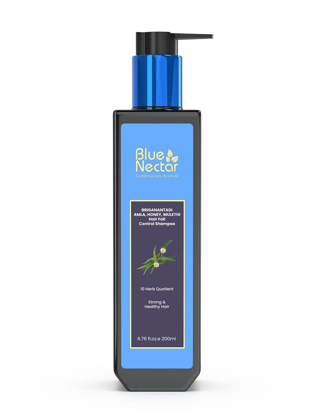 blue nectar hair fall control shampoo with amla honey & mulethi - 200ml