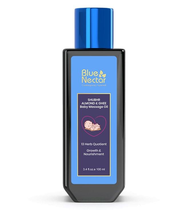 blue nectar shubhr almond & ghee baby massage oil - 100 ml