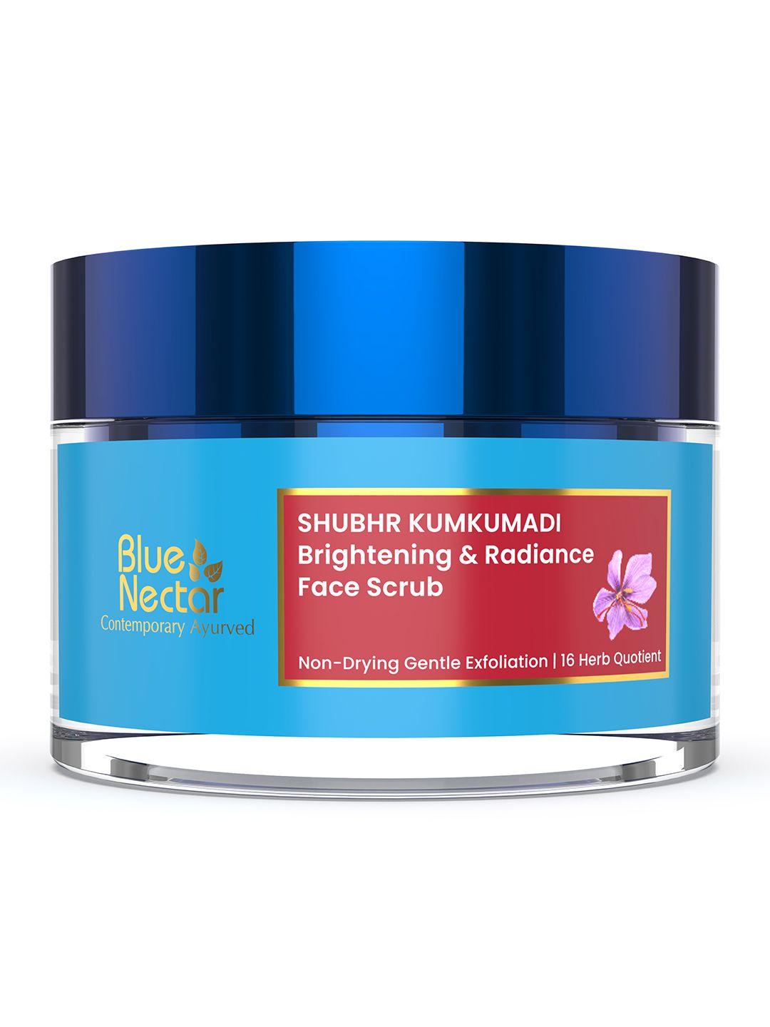 blue nectar shubhr kumkumadi brightening & radiance face scrub for tan removal 50 g