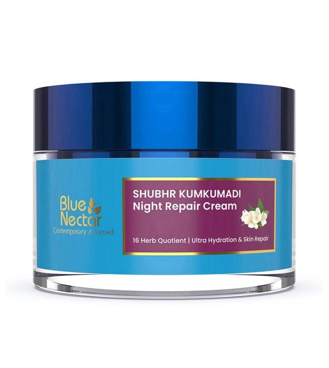 blue nectar shubhr kumkumadi night repair cream for women - 50 gm