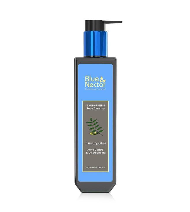 blue nectar shubhr neem face cleanser, acne control & oil balancing - 200ml