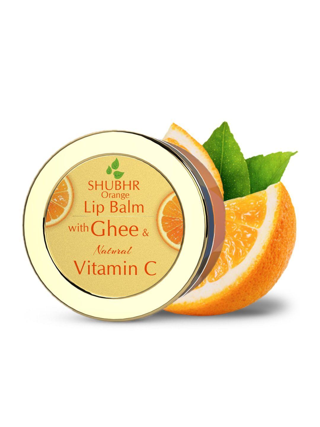 blue nectar shubhr orange lip balm with ghee and natural vitamin c for dry chapped lips