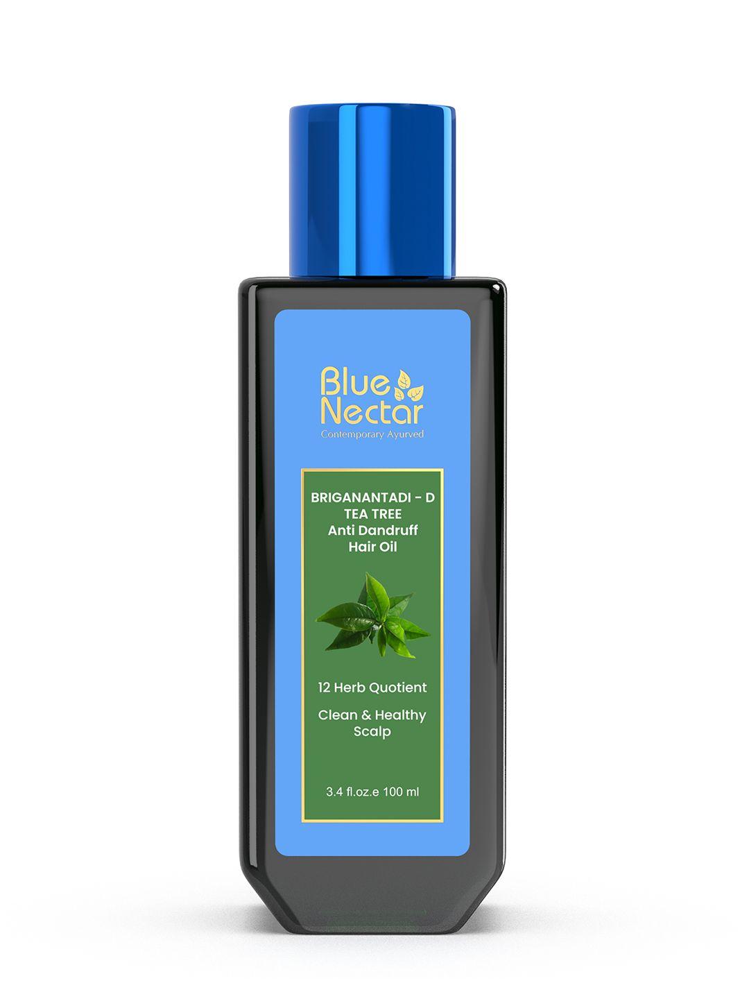 blue nectar tea tree anti dandruff and healthy scalp oil 12 herbs - 100 ml