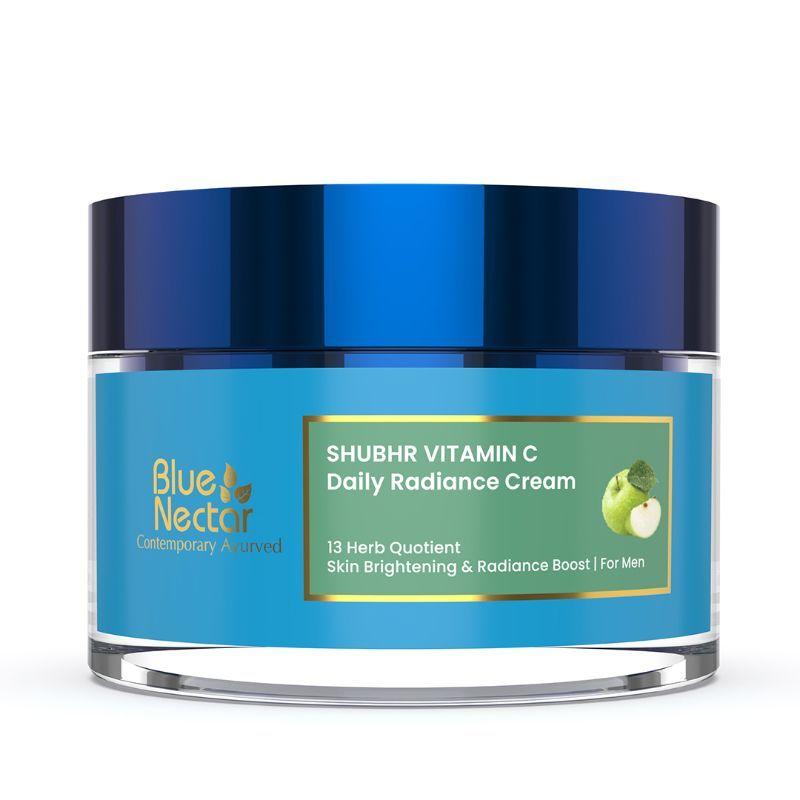 blue nectar vitamin c face daily radiance cream for men with green apple