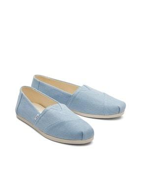 blue organic cotton casual shoes