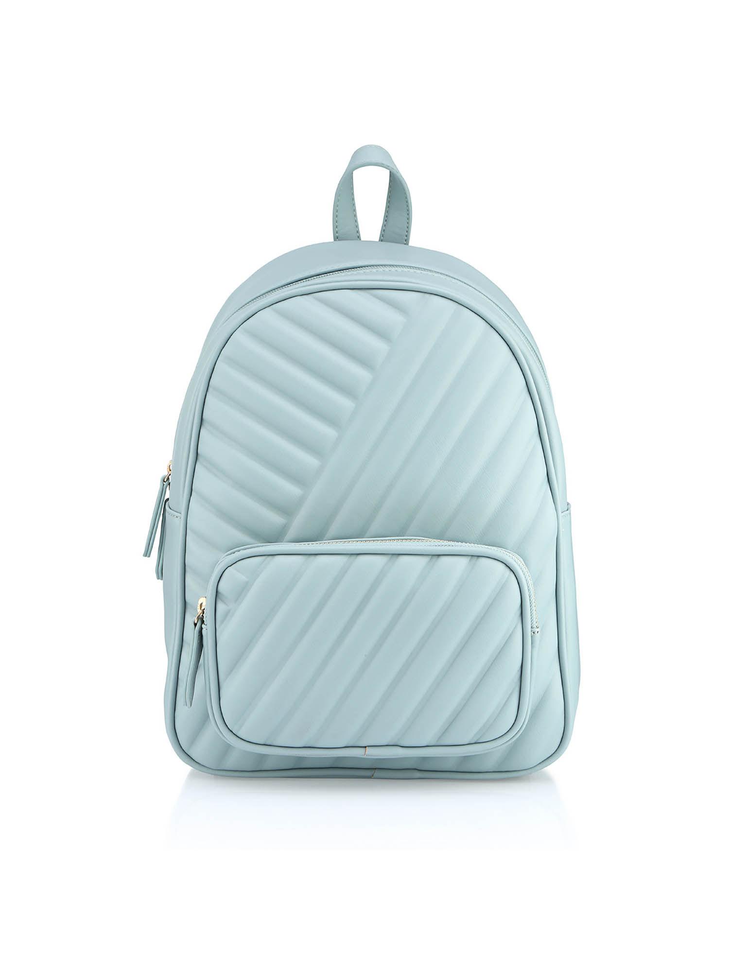 blue patterned backpack