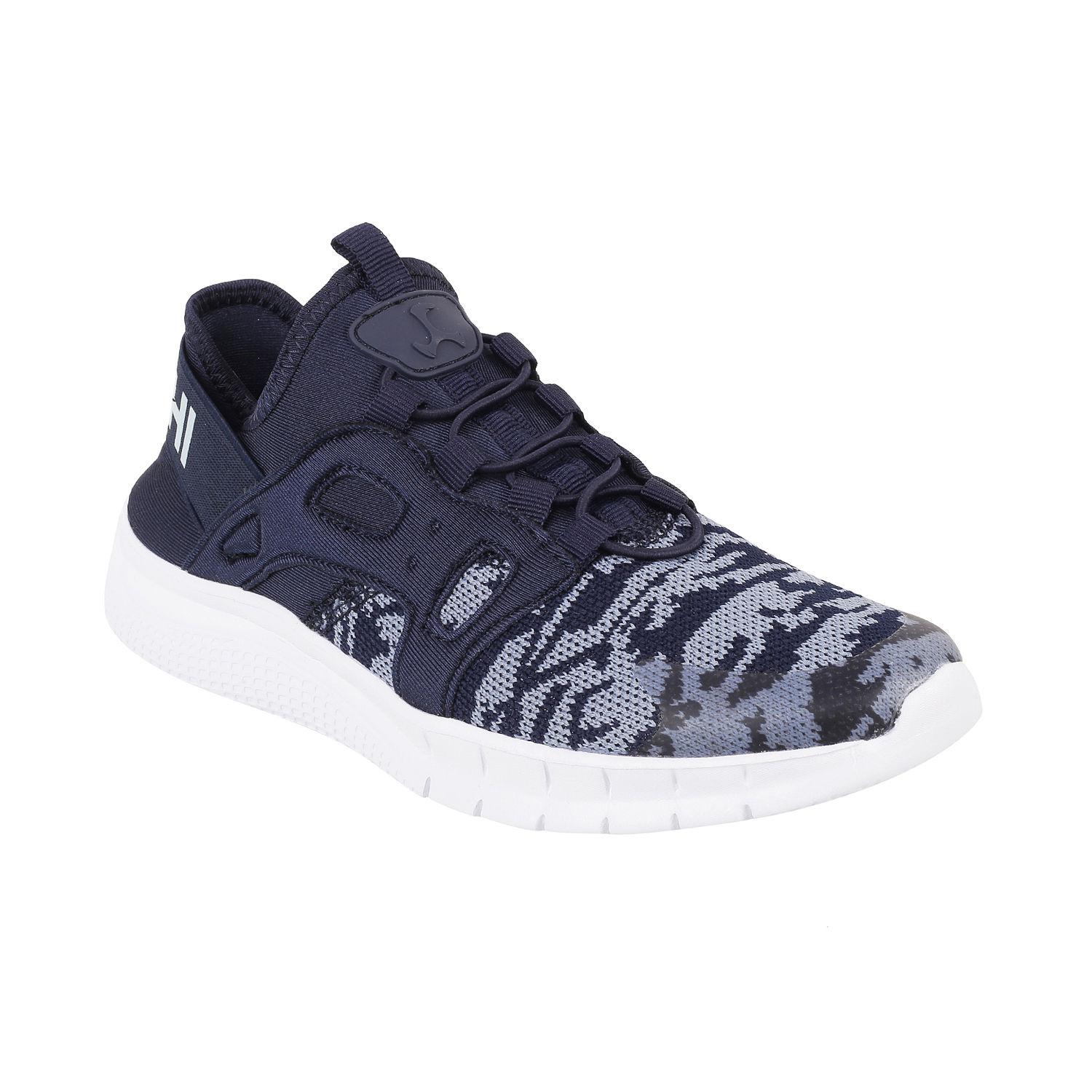 blue patterned sneakers