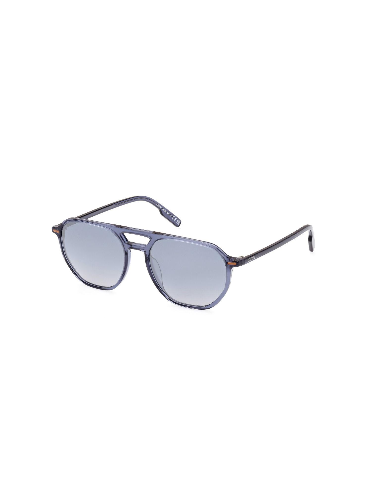 blue pilot polarised and uv protection sunglasses ez0212 55 90w (55)