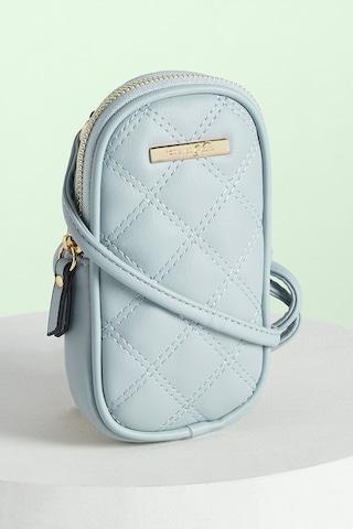 blue quilted casual faux leather women fashion bag