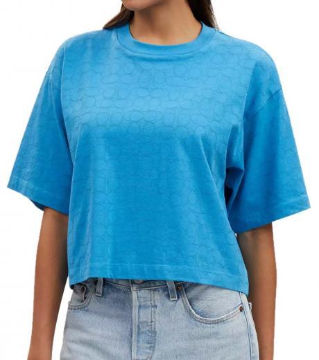 blue signature cropped t-shirt