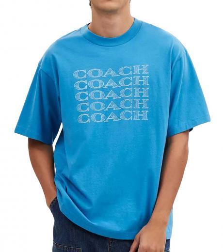 blue signature stack t-shirt