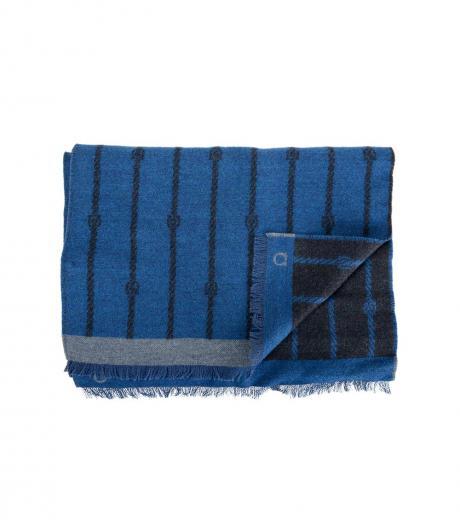 blue striped scarf