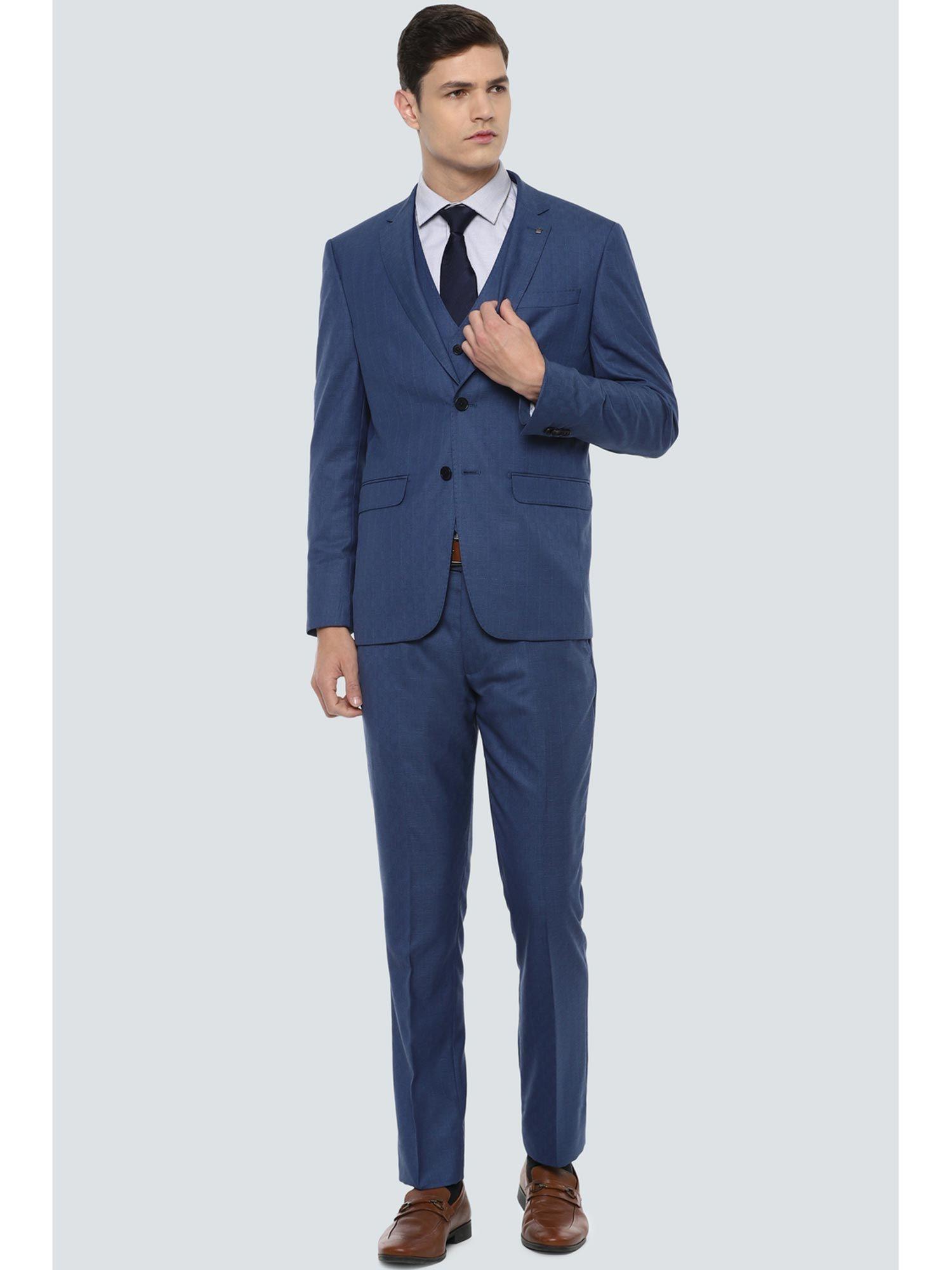 blue three piece suit (set of 3)