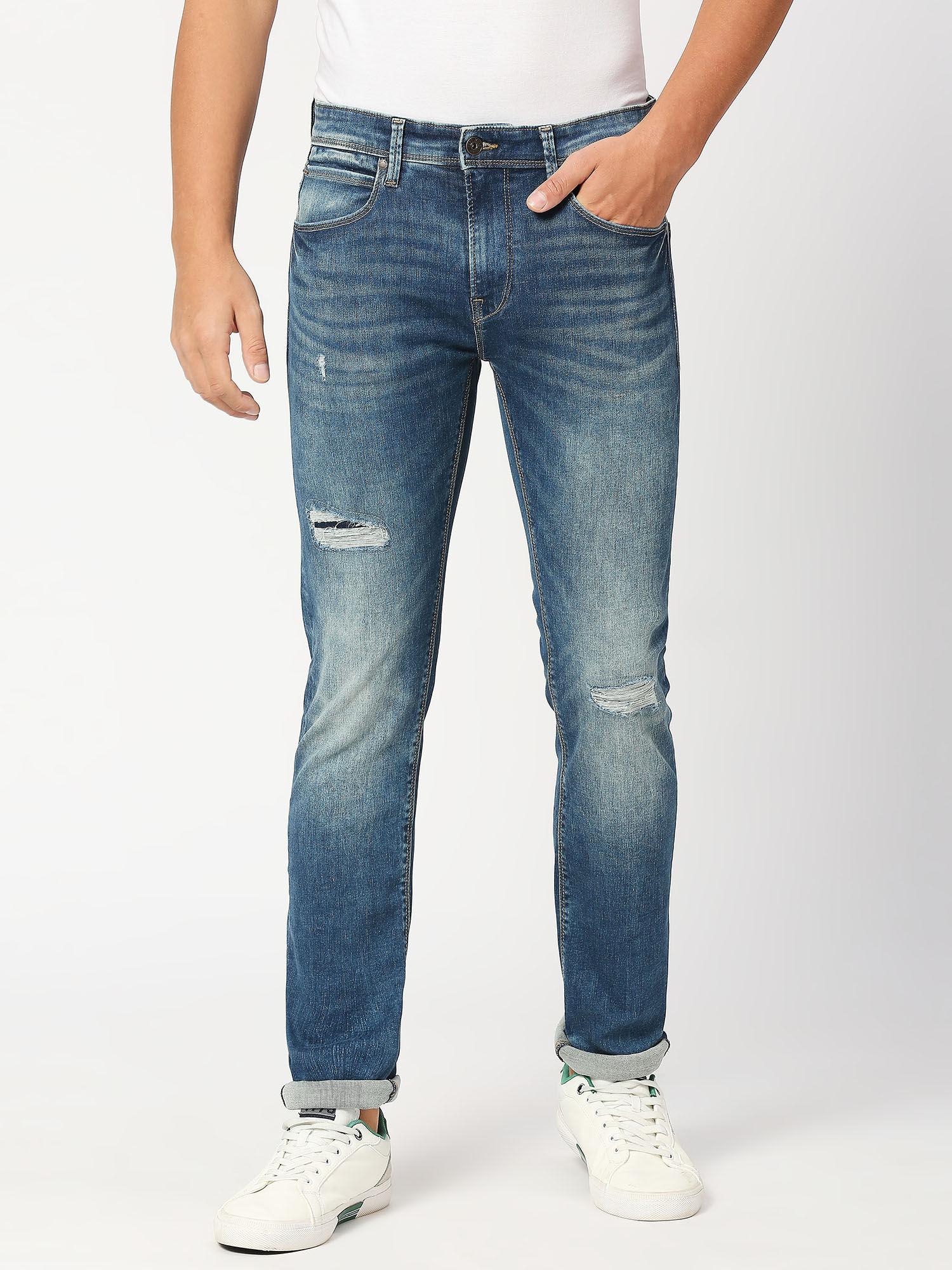 blue vapour slim fit mid waist jeans