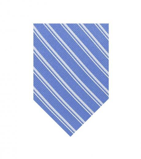 blue white striped tie